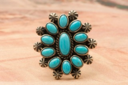 Genuine Sleeping Beauty Turquoise Sterling Silver Ring